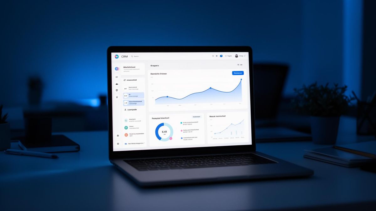 Интерфейс amoCRM с воронкой продаж, аналитикой и автоматизацией для бизнеса